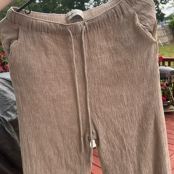 Abercrombie & Fitch pant size medium beige tan open flow pants bottoms long cute - Picture 7 of 11
